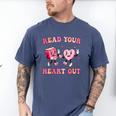 Read Your Heart Out Teacher Valentine Book Men's Comfort Colors T-Shirt Blue Jean
