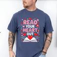 Read Your Heart Out Valentine Reading Book Lover Teacher Premium Tri-Blend Men's Comfort Colors T-Shirt Blue Jean