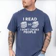 I Read Reading Book Librarian Across America Men Women Kids Men's Comfort Colors T-Shirt Blue Jean