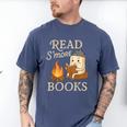 Read S'More Books Campfire Reading Book Lovers Camper Men's Comfort Colors T-Shirt Blue Jean