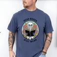 Reader Skeleton Read Books Be Kind Stay Weird Men's Comfort Colors T-Shirt Blue Jean