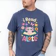 Reading Axolotl Book Lover Wildflowers Men's Comfort Colors T-Shirt Blue Jean Reading Axolotl Book Lover Wildflowers Men's Comfort Colors T-Shirt Blue Jean