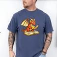 Reading Dragon Book Lover Bookworm Reader Men's Comfort Colors T-Shirt Blue Jean