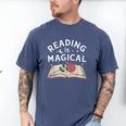 Reading Is Magical Book Lover Bookworm Librarian Library Day Men's Comfort Colors T-Shirt Blue Jean