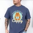 Reading Makes Me Cappy Bookworm Capybara Book Reading Men's Comfort Colors T-Shirt Blue Jean Reading Makes Me Cappy Bookworm Capybara Book Reading Men's Comfort Colors T-Shirt Blue Jean