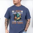 Reading Readers I Read Send Books Dragon Bookworm Tee Men's Comfort Colors T-Shirt Blue Jean