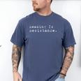 Reading Is Resistance Banned Books Men's Comfort Colors T-Shirt Blue Jean
