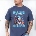 Reading Is Snow Much Fun Christmas Xmas Book Reading Men's Comfort Colors T-Shirt Blue Jean