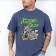 Reading Trash Racoon Bookworm Bookish Librarian Book Lover Men's Comfort Colors T-Shirt Blue Jean