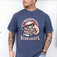 Readsalotl Axolotl Reading Books Glasses Bookworm Pun Fun Men's Comfort Colors T-Shirt Blue Jean