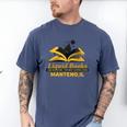 Reality Optional Reading Required Gamer Panther Book Men's Comfort Colors T-Shirt Blue Jean