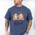 Retired 2025 A New Chapter Begins Retirement Teacher Book Men's Comfort Colors T-Shirt Blue Jean