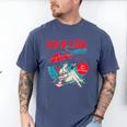 Retro Book Girl Summer For Women Beach Reading Men's Comfort Colors T-Shirt Blue Jean