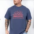 Retro Grow In Grace Wildflower Book Christian Bible Verse Men's Comfort Colors T-Shirt Blue Jean
