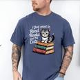 Retro I Just Want To Read Books And Pet Cats Cat For Men Women Kids Men's Comfort Colors T-Shirt Blue Jean