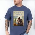 Robinson Crusoe Book Cover 1920 Men's Comfort Colors T-Shirt Blue Jean