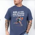 Run Like Your Book Boyfriend Is Waiting Runner Reader Men's Comfort Colors T-Shirt Blue Jean