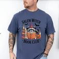 Salem WItch Book Club Halloween Raccoon Witch Reading Book Men's Comfort Colors T-Shirt Blue Jean Salem WItch Book Club Halloween Raccoon Witch Reading Book Men's Comfort Colors T-Shirt Blue Jean