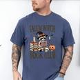 Salem Witch Book Club Raccoon Reading Men's Comfort Colors T-Shirt Blue Jean