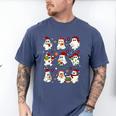 Santa Ghost Reading Books Christmas Library Teacher Men's Comfort Colors T-Shirt Blue Jean
