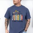 School Counselor Wildflower Book School Counseling Life Men's Comfort Colors T-Shirt Blue Jean