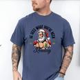 He Sees What You'Ve Been Reading Santa Xmas Book Lover Men's Comfort Colors T-Shirt Blue Jean