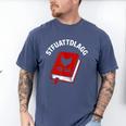 Sexy STFUATTDLAGG Yes Sir Reading Spicy Good Book Love Heart Men's Comfort Colors T-Shirt Blue Jean