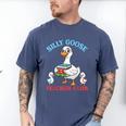 Silly Goose With Books Teacher Club School Educator Men's Comfort Colors T-Shirt Blue Jean Silly Goose With Books Teacher Club School Educator Men's Comfort Colors T-Shirt Blue Jean