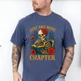 Skeleton Read Book Just One More Chapter Floral Book Lover Men's Comfort Colors T-Shirt Blue Jean