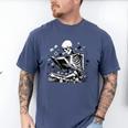 Skeleton Skull Halloween Book Reading Books Lover Teacher Men's Comfort Colors T-Shirt Blue Jean Skeleton Skull Halloween Book Reading Books Lover Teacher Men's Comfort Colors T-Shirt Blue Jean