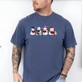 Snowman Reading Books Teacher Librarian Bookworm Christmas Men's Comfort Colors T-Shirt Blue Jean