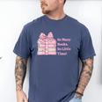 So Many Books Little Time Book Lover Teacher Librarian Men's Comfort Colors T-Shirt Blue Jean
