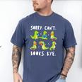 Sorry Can't Books Bye Dinosaur Librarian Bookworm Teacher Men's Comfort Colors T-Shirt Blue Jean