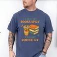 Spicy Books And Iced Coffee Book Lover Smut Reader Men's Comfort Colors T-Shirt Blue Jean