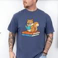 Squirrel Reading Book Glasses Bookworm Librarian Men's Comfort Colors T-Shirt Blue Jean Squirrel Reading Book Glasses Bookworm Librarian Men's Comfort Colors T-Shirt Blue Jean