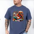 Squirrel Reading a Book Lover Bookworm Men's Comfort Colors T-Shirt Blue Jean Squirrel Reading a Book Lover Bookworm Men's Comfort Colors T-Shirt Blue Jean