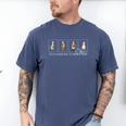 Stamp It's A Good Day To Read A Book Silly Goose Reading Men's Comfort Colors T-Shirt Blue Jean