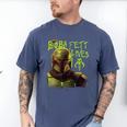 Star Wars The Book Of Boba Fett Neon Boba Fett Lives Poster Men's Comfort Colors T-Shirt Blue Jean