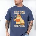 I Stay Home I Read Books I Pet My Cat I Regret Nothing Women Men's Comfort Colors T-Shirt Blue Jean I Stay Home I Read Books I Pet My Cat I Regret Nothing Women Men's Comfort Colors T-Shirt Blue Jean