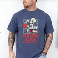 Staying Alive One Book At A Time Skeleton Reading Librarian Men's Comfort Colors T-Shirt Blue Jean Staying Alive One Book At A Time Skeleton Reading Librarian Men's Comfort Colors T-Shirt Blue Jean