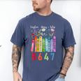 Subtle Floral Foxglove Daisy Tulip Book Lover Men's Comfort Colors T-Shirt Blue Jean