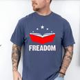 I Survived Reading Banned Books And All I Got Was Smarter Men's Comfort Colors T-Shirt Blue Jean