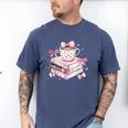 Teacher Valentine's Day All Booked For Valentines Reading Men's Comfort Colors T-Shirt Blue Jean