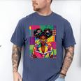 History Month Educated Black Women Girls Reading Book Men's Comfort Colors T-Shirt Blue Jean