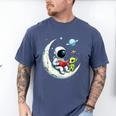 UFO Alien Astronaut Reading Book In Space Men's Comfort Colors T-Shirt Blue Jean UFO Alien Astronaut Reading Book In Space Men's Comfort Colors T-Shirt Blue Jean