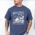 Unapologetically Antisocial Book Club Meets Weekly Retro Men's Comfort Colors T-Shirt Blue Jean Unapologetically Antisocial Book Club Meets Weekly Retro Men's Comfort Colors T-Shirt Blue Jean