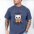 Unearth a Story Cute Kitten Summer Reading 2026 Cat Book Men's Comfort Colors T-Shirt Blue Jean