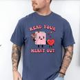 Valentines Day Book Read Your Heart Out Women Men Kids Men's Comfort Colors T-Shirt Blue Jean