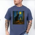 Van Gogh Starry Night Art Cat And Book Lovers Premium Tri-Blend Men's Comfort Colors T-Shirt Blue Jean Van Gogh Starry Night Art Cat And Book Lovers Premium Tri-Blend Men's Comfort Colors T-Shirt Blue Jean