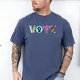 Vote Reproductive Right BLM Political Activism Lgbtq Book Men's Comfort Colors T-Shirt Blue Jean